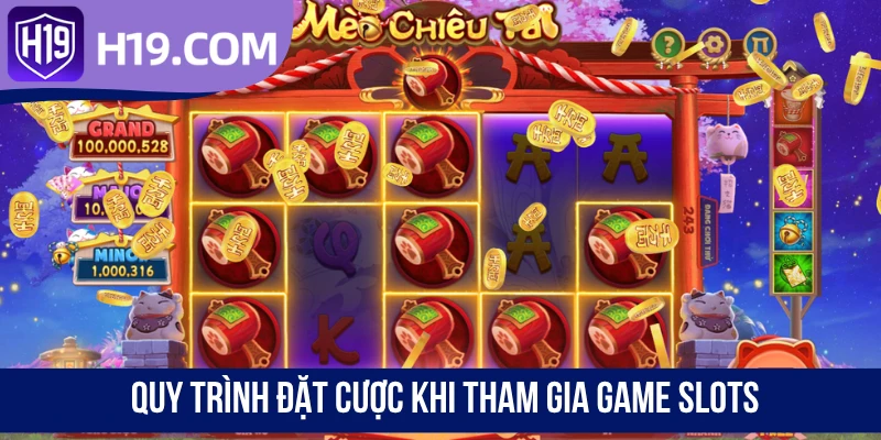 Quy trình đặt cược khi tham gia game slots